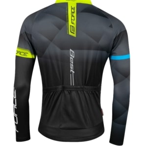 Bluza ciclism Force Best maneci lungi negru/fluo XXXL