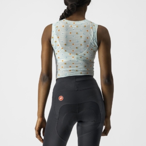 Bluza corp fara maneci Castelli PRO Mesh 3 W de dama Bleu/Portocaliu S