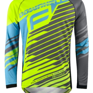 Bluza Force Downhill Maneca Lunga Fluo-Blue-Grey L