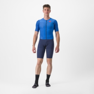 Costum de triatlon cu maneca scurta Castelli PR 2 Speed Suit Albastru/Bleumarin L