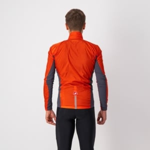 Jacheta de vant Castelli Squadra Stretch Rosu/Antracit XXL
