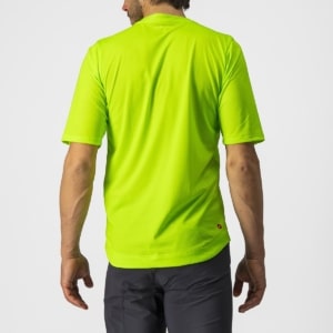 Jersey cu maneca scurta Castelli Trail Tech Tee Galben Fluo/Negru L