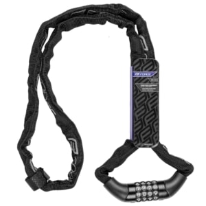 Lacat Force Chain cu cifru 120cm/4mm negru