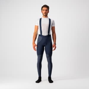 Pantaloni lungi cu bretele Castelli Sorpasso RoS Bleumarin L