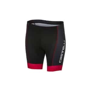 Pantaloni scurti Castelli Future Racer Kid pentru copii Negru-Rosu 6A