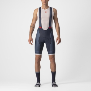 Pantaloni scurti cu bretele Castelli Competizione Kit Bleumarin/Alb M