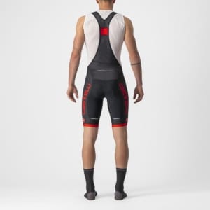 Pantaloni scurti cu bretele Castelli Competizione Kit Negru/Rosu L