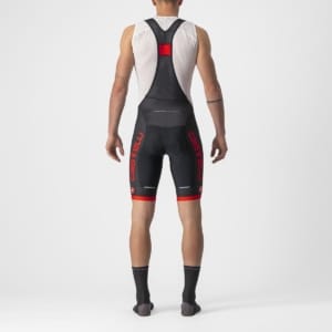 Pantaloni scurti cu bretele Castelli Competizione Kit Negru/Rosu XL