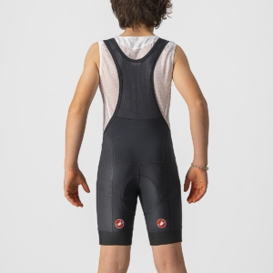Pantaloni scurti cu bretele Castelli Jr Competizione pentru copii Negru 4A