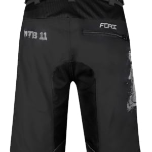 Pantaloni scurti Force MTB-11 bazon detasabil Negru/Antracit XXL