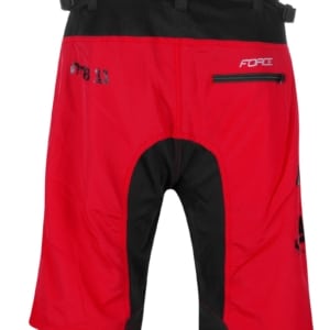 Pantaloni scurti Force MTB-11 bazon detasabil Rosu/Negru S