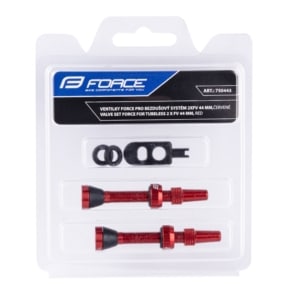 Set Valve Tubeless Force 2xFv 44mm Rosii