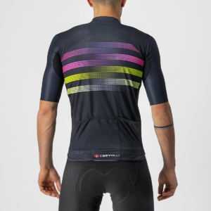Tricou cu maneca scurta Castelli Endurance PRO Bleumarin/Roz/Galben Fluo L