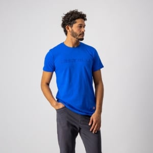 Tricou cu maneca scurta Castelli Sprinter Tee Albastru XL