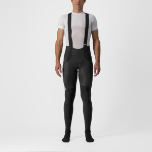 Pantaloni lungi cu bretele Castelli Sorpasso RoS Negru/Argintiu Reflex M
