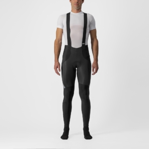 Pantaloni lungi cu bretele Castelli Sorpasso RoS Negru/Argintiu Reflex XL