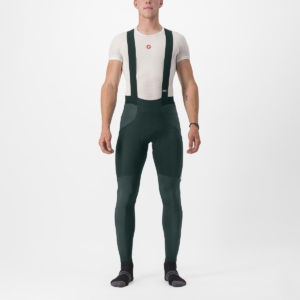 Pantaloni lungi cu bretele Castelli Sorpasso RoS Verde Inchis L