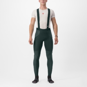 Pantaloni lungi cu bretele Castelli Sorpasso RoS Verde Inchis XS