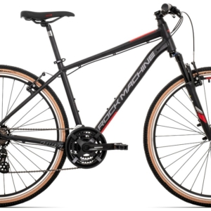 Bicicleta Rock Machine Crossride 100 29 Matte Black/Dark Grey/Brick Red 18.0 - (M)