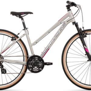 Bicicleta Rock Machine Crossride 100 Lady 29 Gloss Light Grey/Dark Grey/New Pink 19.0 - (L)