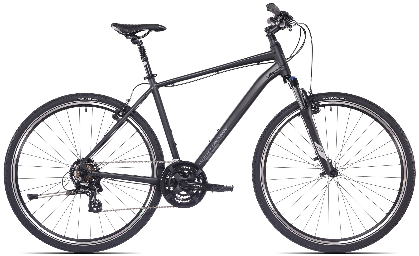 bicicleta-rock-machine-rokk-30-28-matte-black-46cm-m Bicicleta Rock Machine Rokk 30 28 Matte Black 46cm - (M)